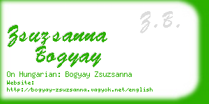 zsuzsanna bogyay business card